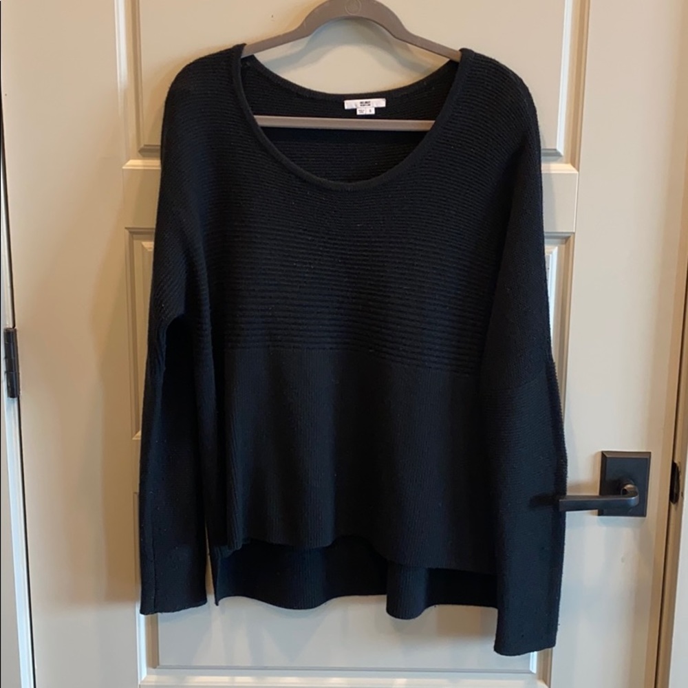 Helmut Lang Black Oversized Scoop Neck Sweater